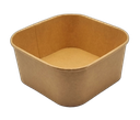 Saladiers carton kraft carrés 1400ml - 50pcs