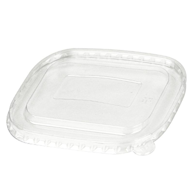 Couvercle RPET pour saladiers kraft carrés - 50pcs