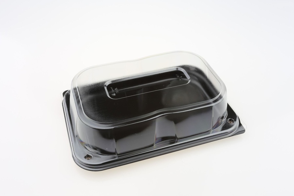 Plateaus zwart + deksels "ULTIMATE" 240x170x70mm 25st