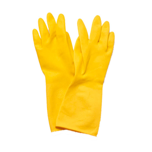 Paire de Gants de ménage S latex ECO anti dérapant int suédé 10pc