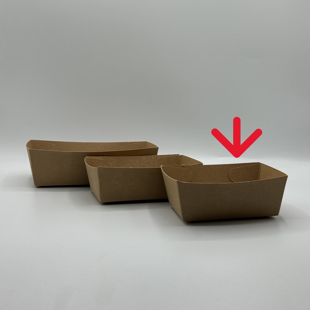 Food Tray kraft A7 90x55x40mm 100pc