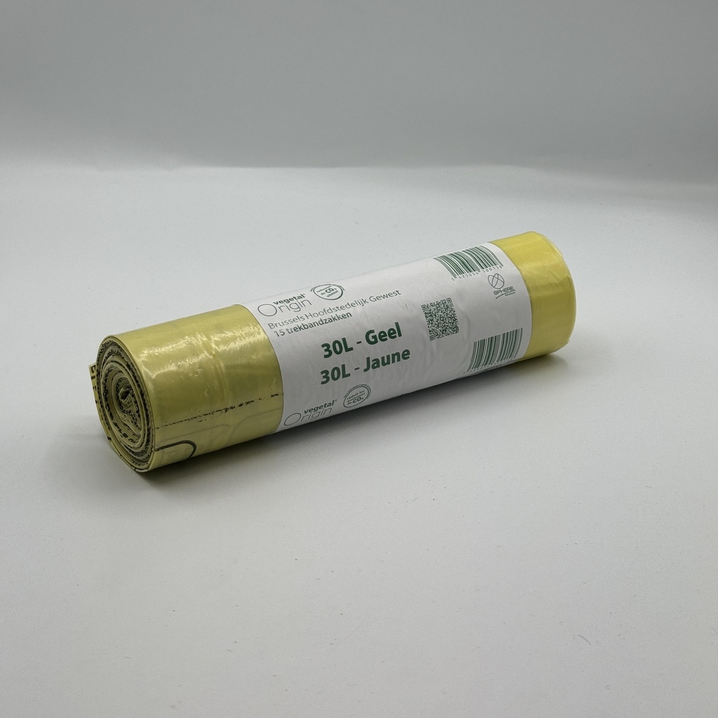 Sac Poubelle 30L Jaune "Bruxelles-Propreté" 15pcs