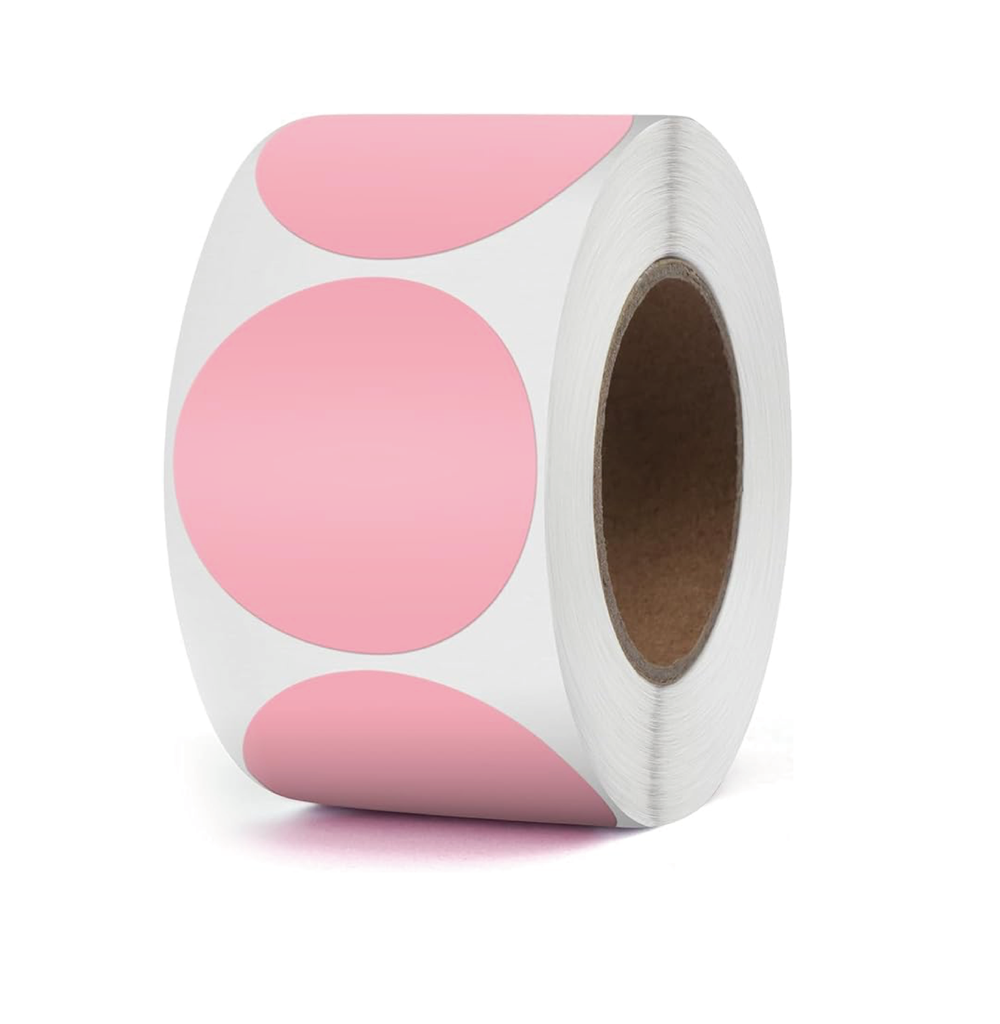 [CPETIROROSE5] Etiquetten Roos Rond voor Thermische Printer Ø5cm 750st