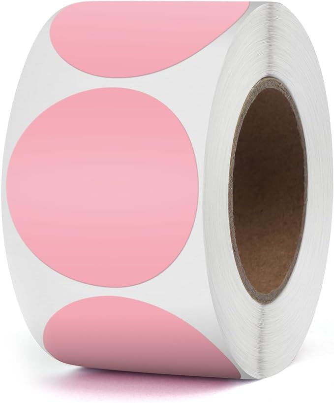 [CPETIROROSE5] Etiquetten Roos Rond voor Thermische Printer Ø5cm 750st