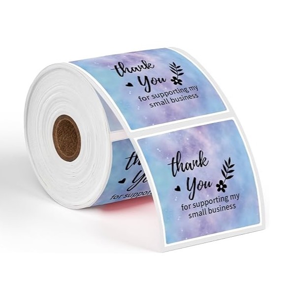 Etiquettes Mauves Bleues Imprimante Thermique 5x5cm 500pcs 