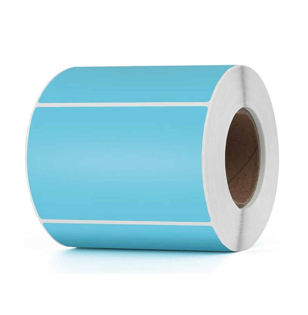 [CPETIREBLEU5535] Etiquetten Blauw voor Thermische Printer 5,5x3,5cm 10000st