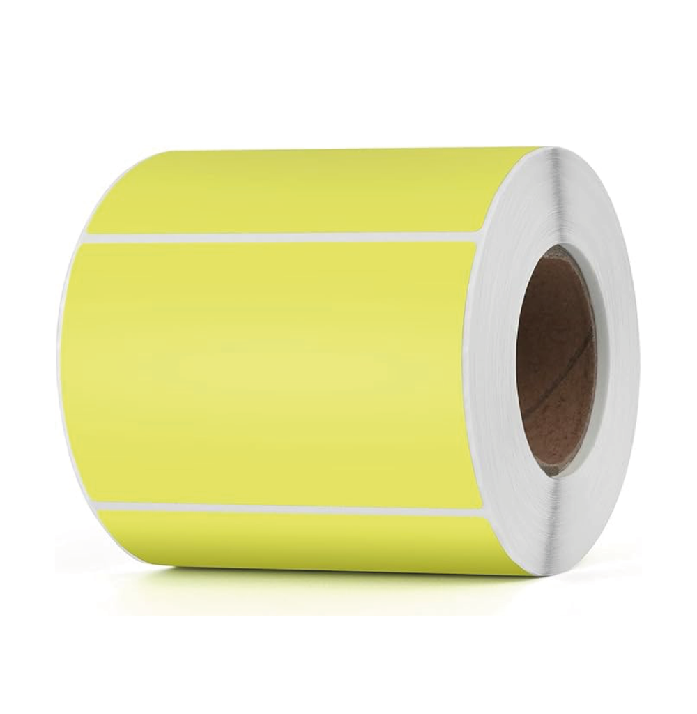 [CPETIREJAUNE5535] Etiquetten Geel voor Thermische Printer 5,5x3,5cm 10000st