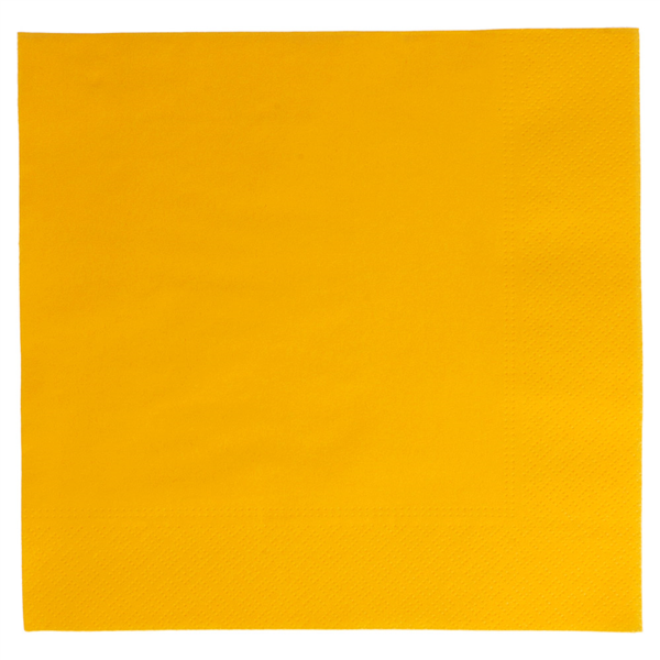 [CP16790PAP] Serviettes 2plis 40x40cm JAUNE SOLEIL 100pc