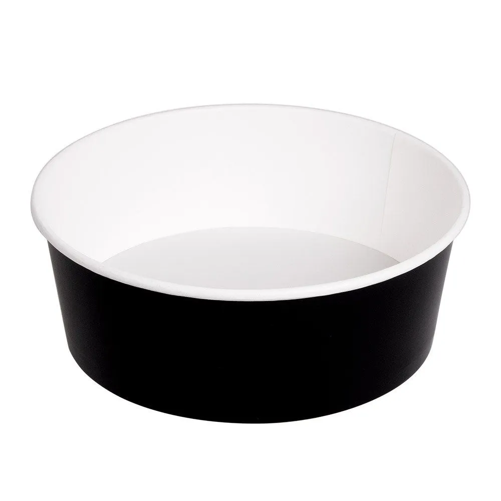 Saladier / Bowl Carton Noir Ø184mm 1300ml 50pcs