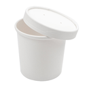 Witte kartonnen soepbekers, magnetronbestendig 250 ml Ø99 mm 50 stuks