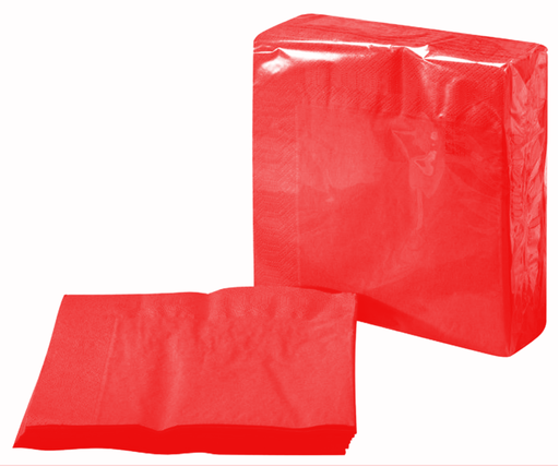 [CP1S23RGPAP] Serviette 2 Plis 33x33cm ROUGE 100pcs