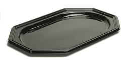 [CPSPLN35PL] Plateaux Plastique Noir Octogonal Sabert 35cm 10pcs