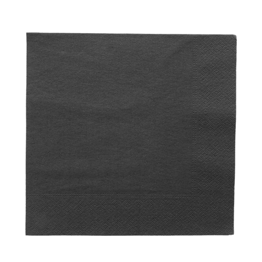 [CPSN2P20PAP] Servetten 2 Plooien 20x20cm ZWART 100st