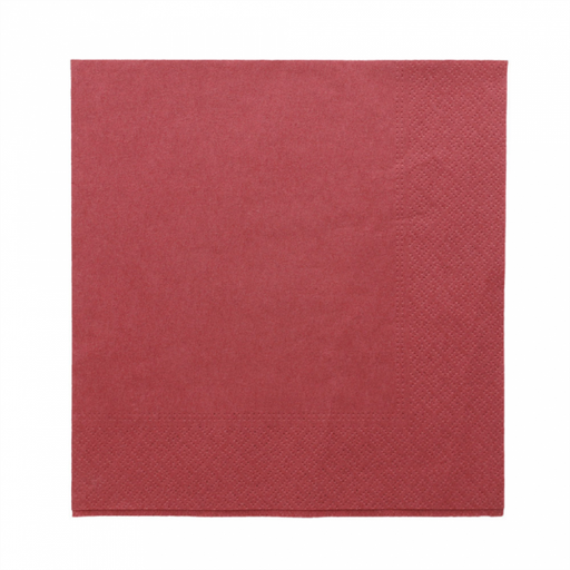 [CP10371PAP] Servetten 2 plooien 40x40cm BORDEAUX 100st