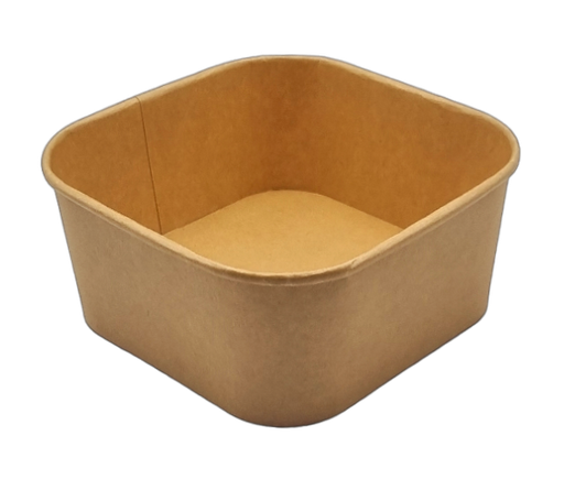 [CPSQB14PAP] Square Bowls 1400ml Kraft 50pcs