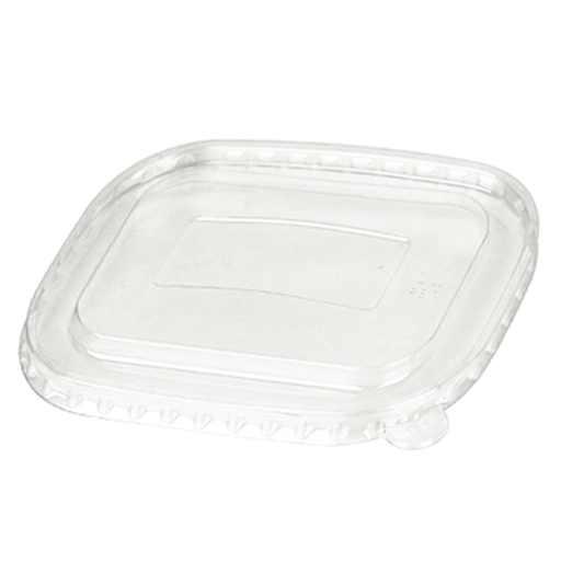 [CPCSQBPAP] Deksel RPET voor Kraft Bowls Vierkant 50st