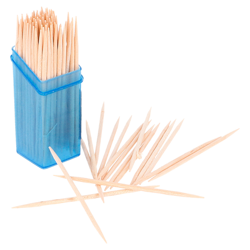 [CPCD6BOIS] ​Boite Cure-Dents Ronds 6,5cm Bois 12x100pcs​