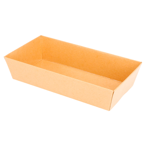 [CPBARQCL3PAP] Barquette carton Kraft Laminé n°3 15,5x8,5x3,5cm 50pc