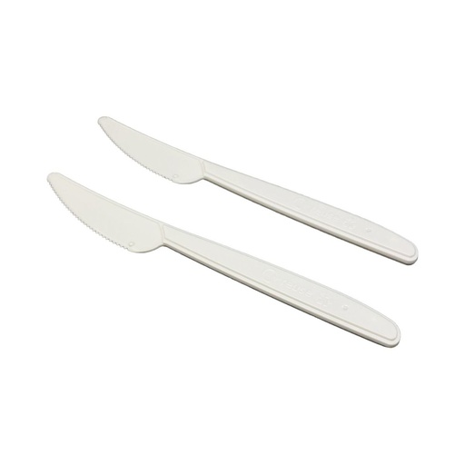 [CPCR175PL] Couteau RÉUTILISABLE 175mm Blanc 50pcs