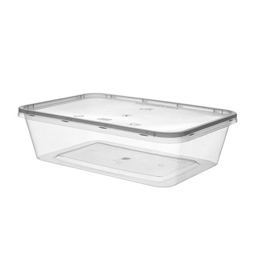 [CPEURBX500PL] EuroBox 500ml PP Doorzichtig + Deksel 50st