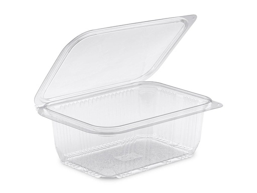 [CPFR1000PL] Saladebak / Kilobak 1000ml PET met hangende Deksel 50st