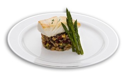 [CPSAMOZ26PL] Assiette &quot;Mozaik&quot; Ronde Bord Argenté 26cm 20pcs