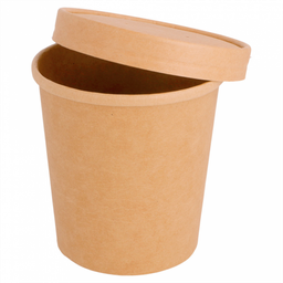 [CPSOUP16KPAP] Pots Soupe Carton Kraft PE Micro-ondable 475ml 50pcs