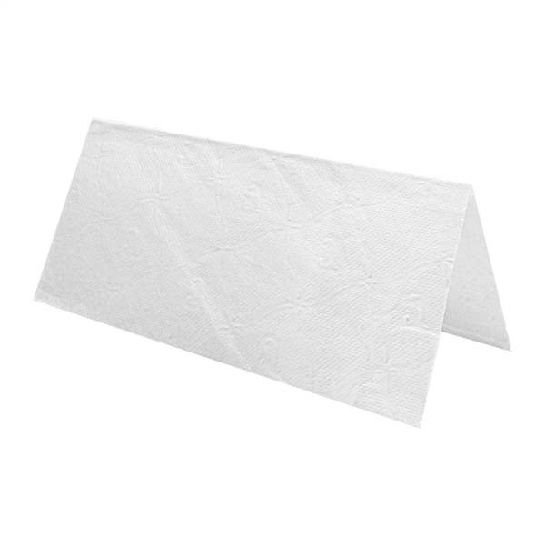 Lot de 1200 essuie-mains en papier blanc avec pli en V (23,5 cm x