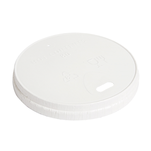 [CPCGC25CBPAP] Couvercle Blanc Gobelets Café 240ml/8oz Ø80mm "Carton"50pc
